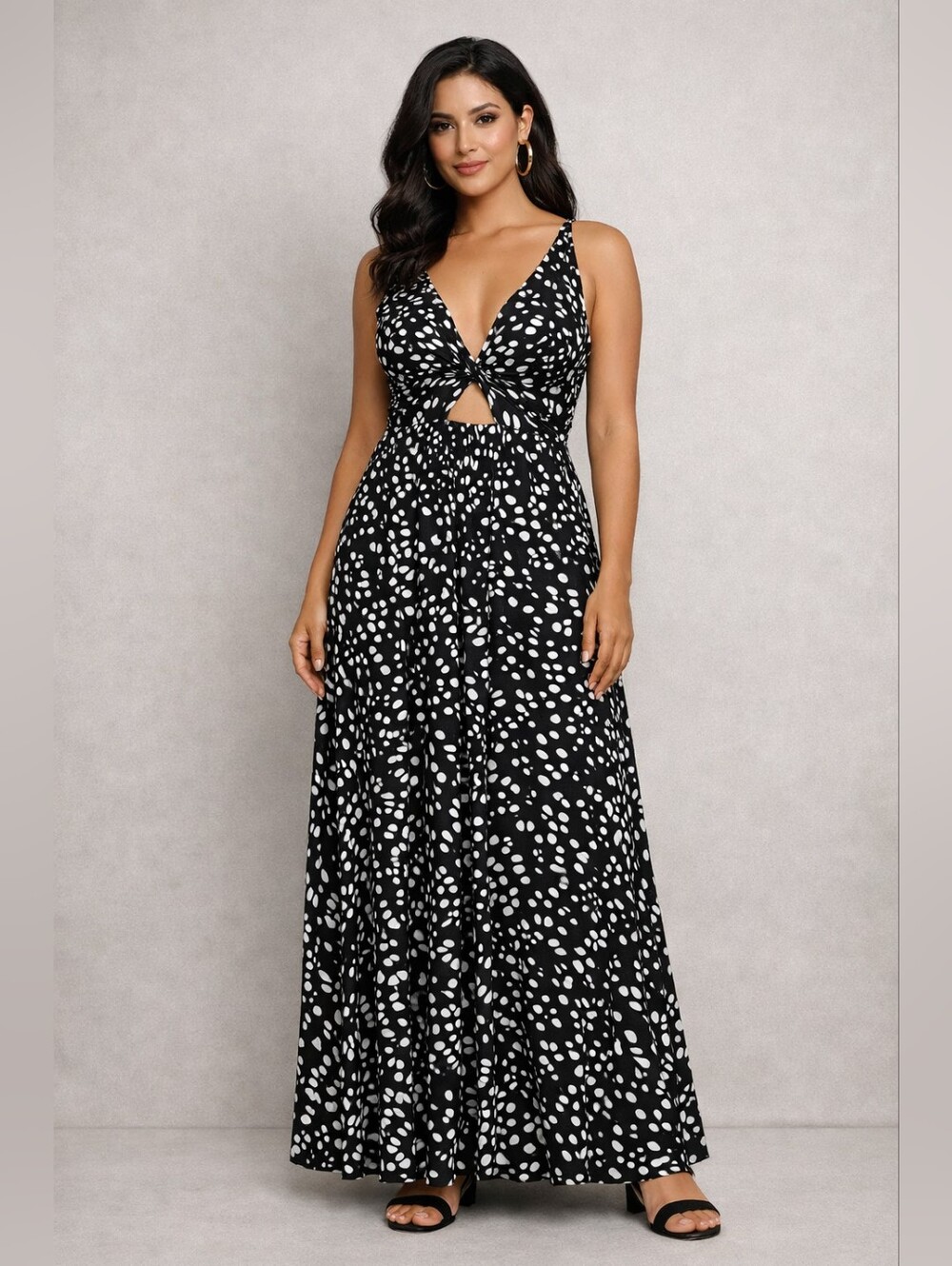 ASOS Bold Abstract Cutout Maxi Dress